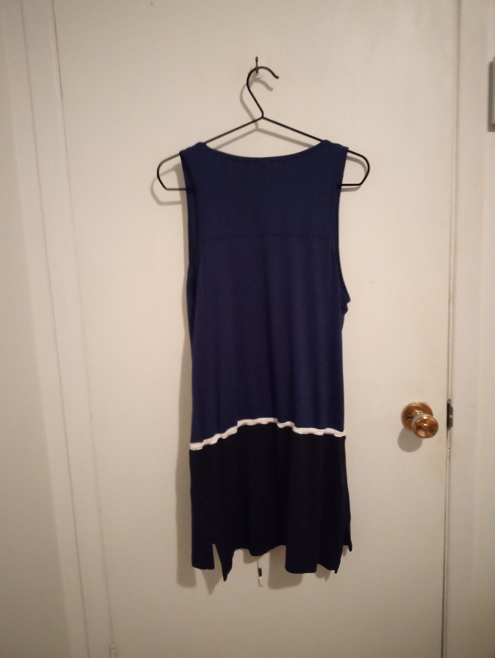 Lole Navy Two-Tone Midi Dress with Drawstring - Picture 6 of 7